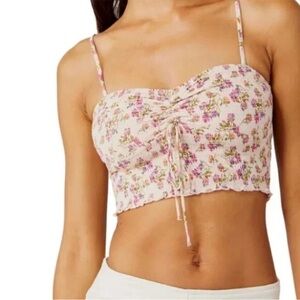 Free People Cottage Fairy Coquette Boho Whimsigoth Maia Bandeau Top Floral Bra M